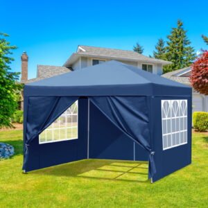 10’x10’ Pop Up Canopy Tent, Outdoor Instant Canopy Patio Gazebo Event Tent