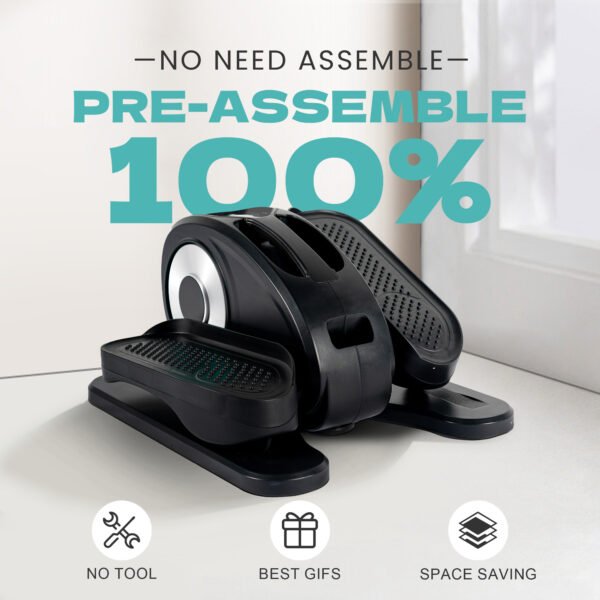 Compact Stepper Machine No Assembly Leg Exerciser Space-Saving Home