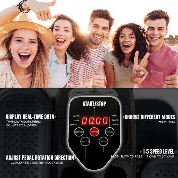 Compact Stepper Machine No Assembly Leg Exerciser Space-Saving Home