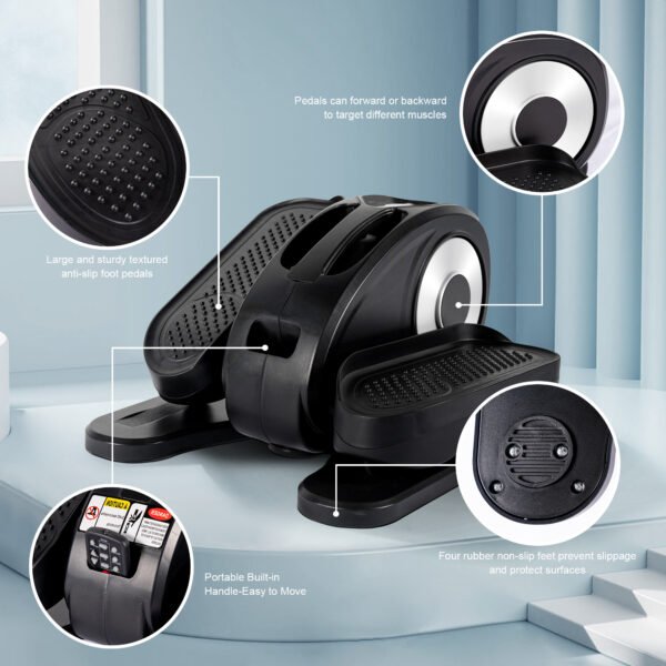 Compact Stepper Machine No Assembly Leg Exerciser Space-Saving Home