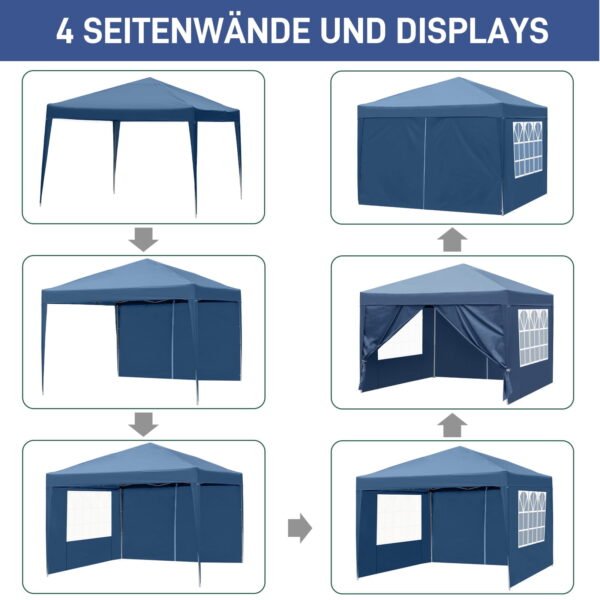 10’x10’ Pop Up Canopy Tent, Outdoor Instant Canopy Patio Gazebo Event Tent