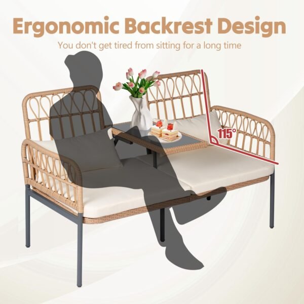 image_7 2-Piece Patio Furniture Set with Cushions, Pillows & Table