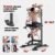 Adjustable Stabilized Pull Up Dip Station for Strength Training