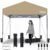 Tappio Portable 10x10 Pop Up Canopy Tent, Only 26 Lbs, Outdoor Instant Canopy Patio Gazebo Event Tent Shelter with 8 Stakes, 4 Ropes, 4 Sandbags and 1 Handbag for Camping Party Beach, Khaki