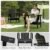 Tappio HDPE Adirondack Chair Set of 2, Patio Seat All Weather Outdoor Patio Chair with Cup Holder for Lawn Yard Fire Pit, Black