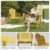 Tappio HDPE Adirondack Chair Set of 2, Patio Seat All Weather Outdoor Patio Chair with Cup Holder for Lawn Yard Fire Pit, Yellow