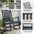 Tappio HDPE Rocking Chair All Weather Porch Rocker with High Backrest, Outdoor Indoor Rocking Armchair, Black
