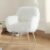 PROHIKER Vanity Stool Chair with Back, Soft Desk Chair with Anti-Slip Feet, Office Desk Vanity Chair for Home, Bedroom, Study, White