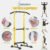 PROHIKER Power Tower Dip Station, Pull Up Bar Stand Power Rack with Backrest, Height Adjustable Strength Training Equipment for Fitness Home Workout, Yellow