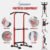PROHIKER Power Tower Dip Station, Pull Up Bar Stand Power Rack with Backrest, Height Adjustable Strength Training Equipment for Fitness Home Workout, Red