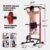 PROHIKER Power Tower Dip Station, Pull Up Bar Stand Power Rack with Backrest, Height Adjustable Strength Training Equipment for Fitness Home Workout, Red