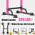 PROHIKER Power Tower Dip Station, Pull Up Bar Stand Power Rack with Backrest, Height Adjustable Strength Training Equipment for Fitness Home Workout, Pink